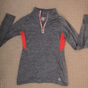 RBX Activewear Heather Gray Quarter Zip top